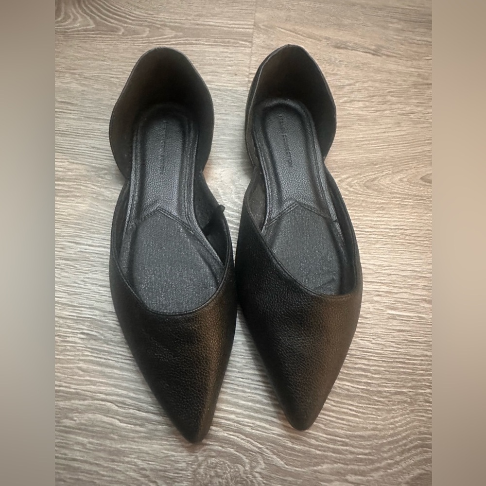 French Connection Black Pointed Toe Flats
